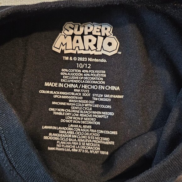 Super Mario Kids (3) Short Sleeve Tee Shirts - Size L (10-12) - Picture 4 of 10